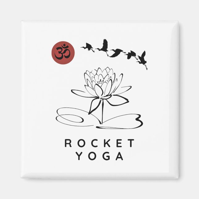 Imán Instructor de Rocket Yoga Diseño para Principiante (Frente)