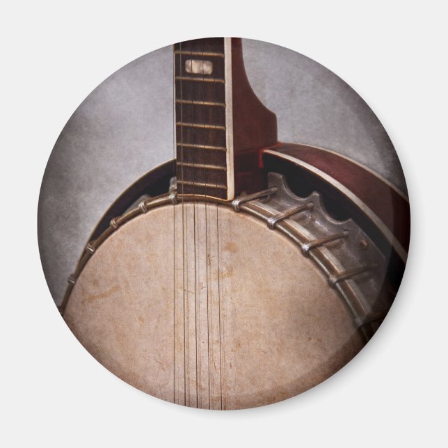 Imán Instrumento - Cuerda - Un banjo típico (Frente)