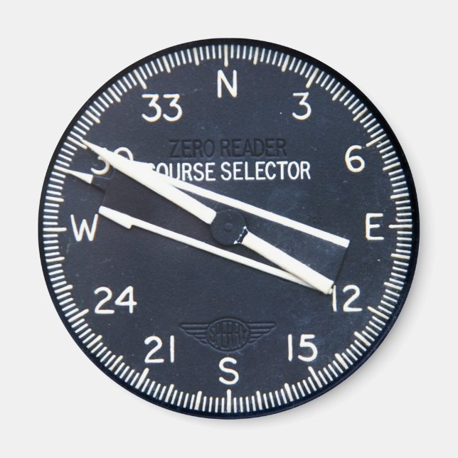 Imán Instrumento de curso de vuelo de avión de avión vo (Frente)