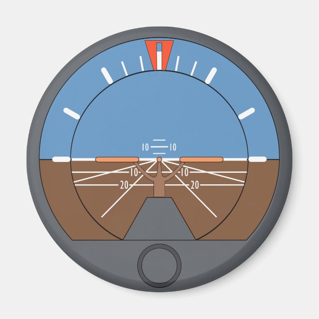 Imán Instrumento de vuelo de la aeronave con indicador  (Frente)
