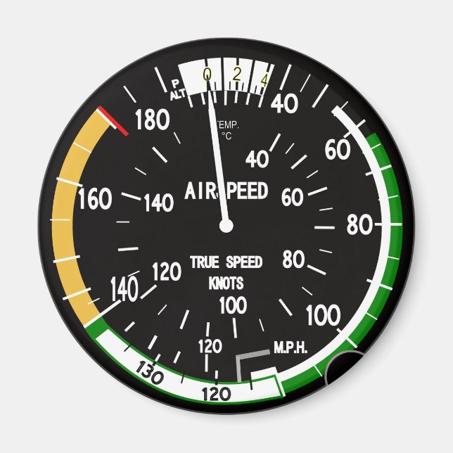 Imán Instrumento de vuelo del indicador de velocidad de (Frente)