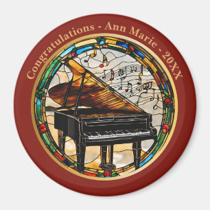 Imán Instrumento musical de piano personalizado