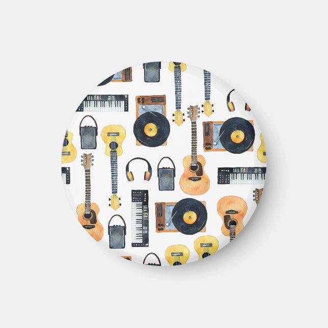 Imán Instrumentos musicales: acuarela sin foco (Frente)