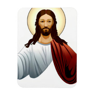 Imán Inteligencia Artificial Arte de Jesús con brazos a