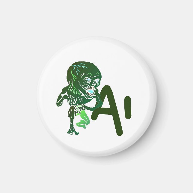 Imán Inteligencia artificial de IA es tecnología de cui (Frente)