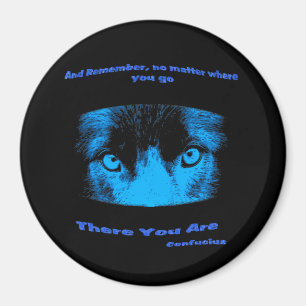 Imán Intense Eyes Confucius Inspirational Quote Magnet