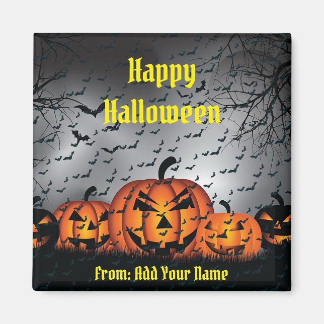Imán Interesante regalo feliz de Halloween (Frente)