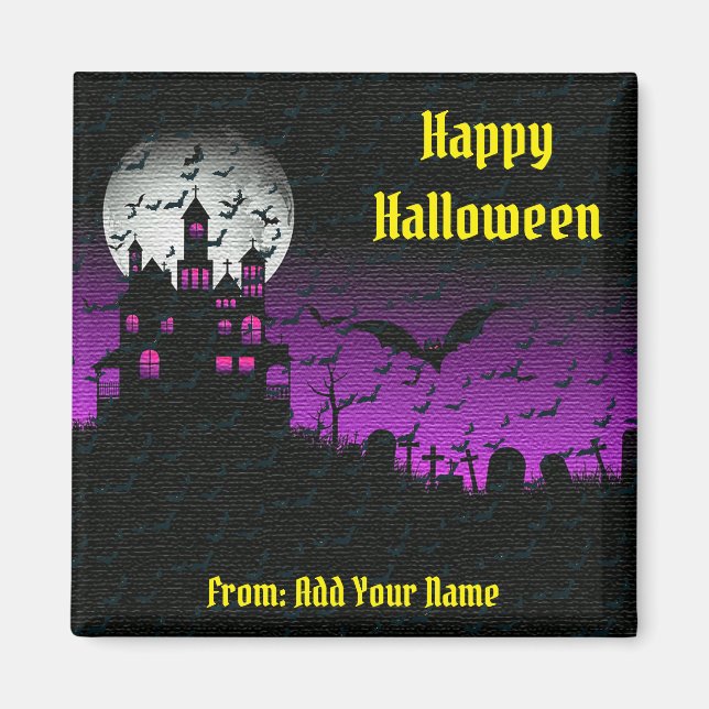 Imán Interesante regalo feliz de Halloween (Frente)