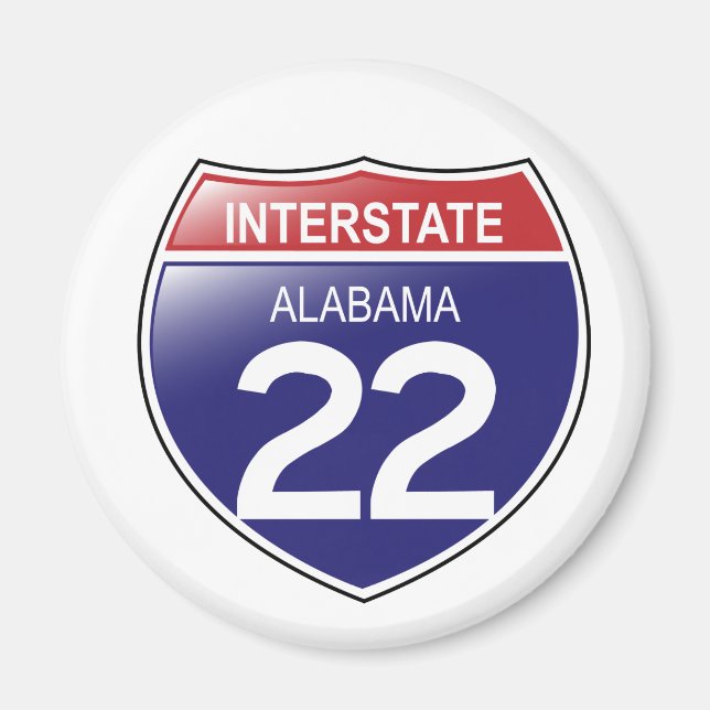Imán Interestatal 22 Alabama (Frente)