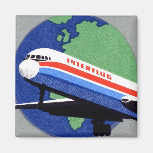 Imán INTERFLUG - Aerolínea nacional de DDR, Alemania Or