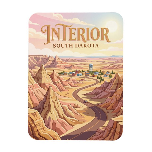 Imán Interior de Dakota del Sur (Vertical)
