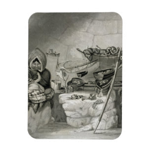 Imán Interior de un refugio de nieve esquimal, isla de