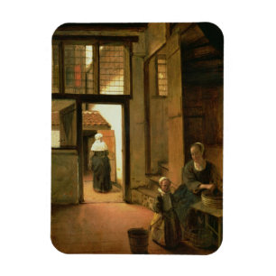 Imán Interior de una casa holandesa (aceite en el