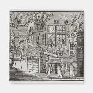 Imán Interior de una imprenta en Nuremberg