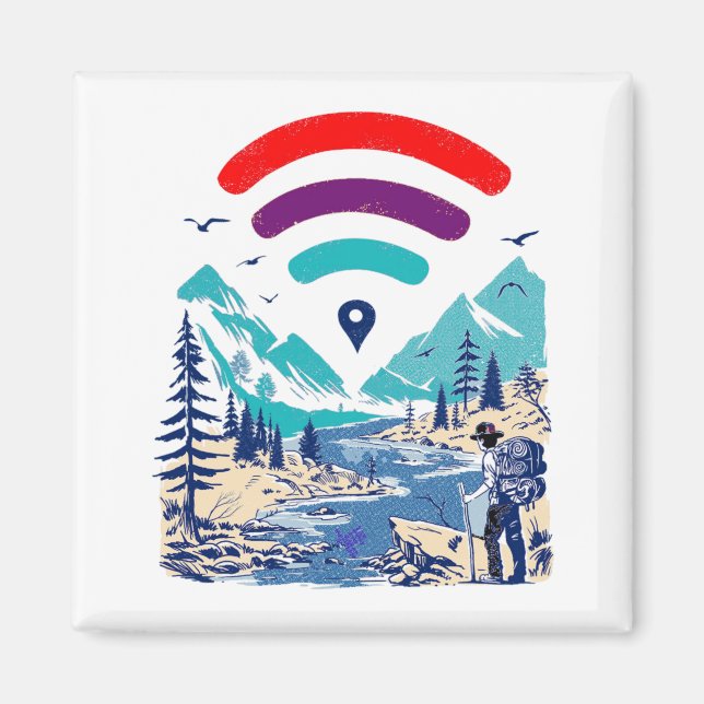 Imán Internet Explorer, hombres de regalo wifi (Frente)