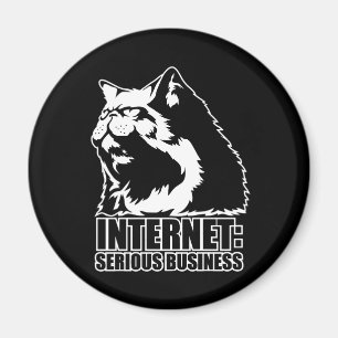 Imán Internet: Negocio serio (camiseta divertida del