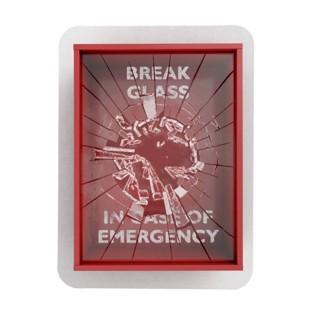 Imán Interrumpir En Funda De La Caja Roja De Emergencia (Vertical)