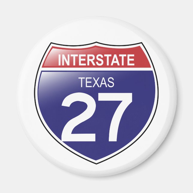 imán Interstate 27 Texas (Frente)