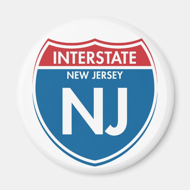 Imán Interstate New Jersey NJ (Frente)