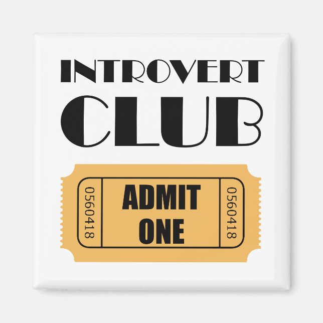 Imán Intervertido Club Admit One Ticket Funny (Frente)