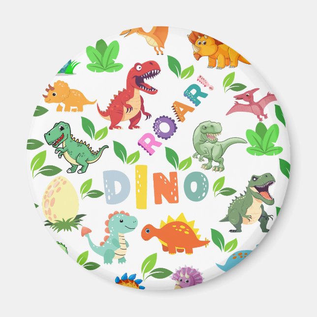 Imán Íntimos tipos de dinosaurios sin mar (Frente)