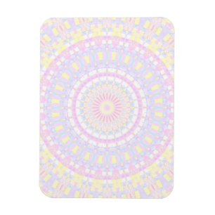 Imán Intrincado ecléctico Boho Colorful Pastel Mandala