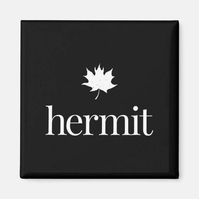Imán Introvertido de hoja de arce - ermitaño de la natu (Frente)