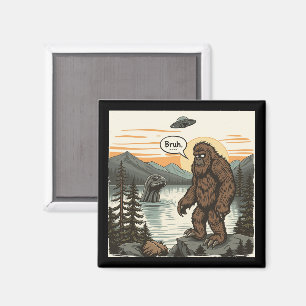 Imán Introvertido Divertido Bigfoot Sasquatch Loch Ness