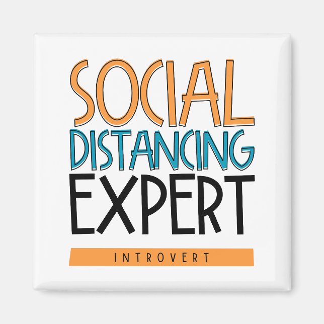 Imán Introvertido experto de distancias sociales (Frente)