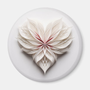 Imán Inusual corazón de plumas