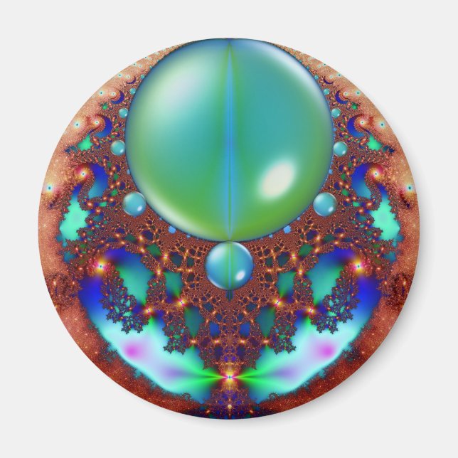 Imán Invernadero de frigorífico de encaje espacial (Frente)