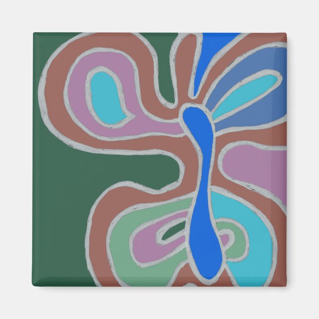 Imán inverso de flúor arco iris (Frente)