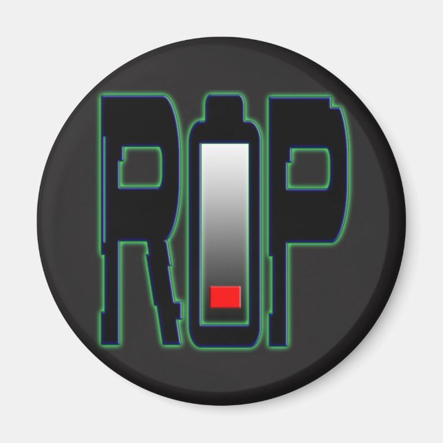 Imán Invertir en el círculo de la batería RIP (Frente)