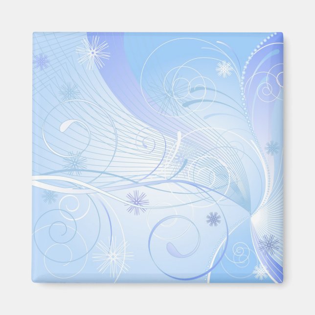 Imán invierno azul (Frente)