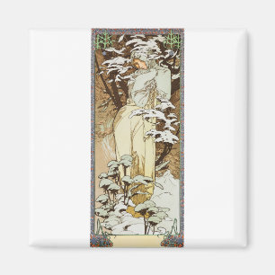 Imán Invierno de Alphonse Mucha