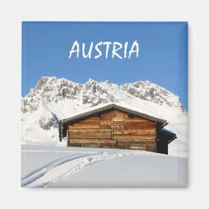 Imán Invierno de Austria en los Alpes en recuerdo de Le