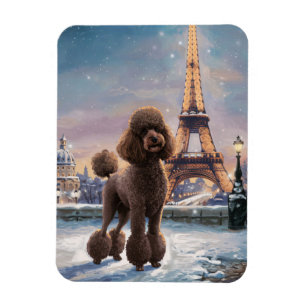 Imán Invierno de canapé marrón en París pinta arte flex