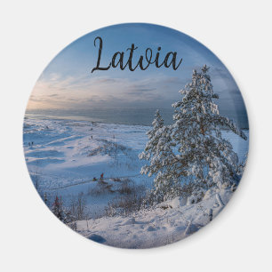 Imán Invierno de nieve Costa del Mar Báltico