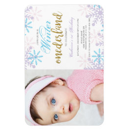 Imán Invierno de Onederland 1er cumpleaños con foto Nie