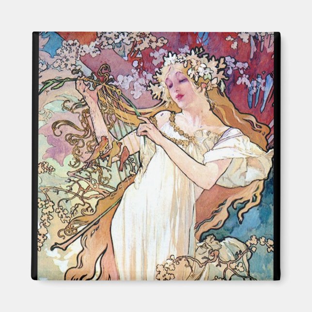 Imán Invierno de verano de primavera (Frente)