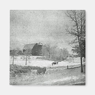 Imán Invierno en la granja