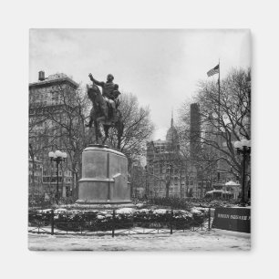 Imán Invierno en la Union Square 2001 de Nueva York