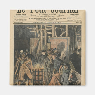 Imán Invierno en París, alrededor del brasero