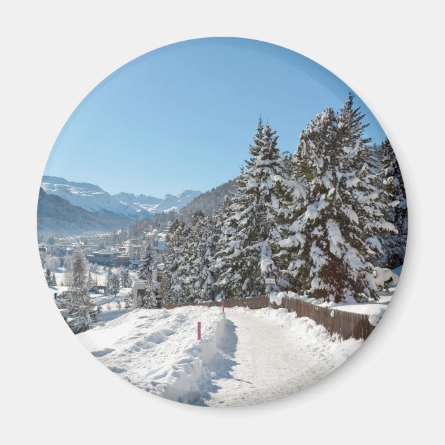 Imán Invierno en St. Moritz (Frente)