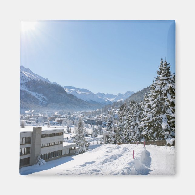 Imán Invierno en St. Moritz (Frente)