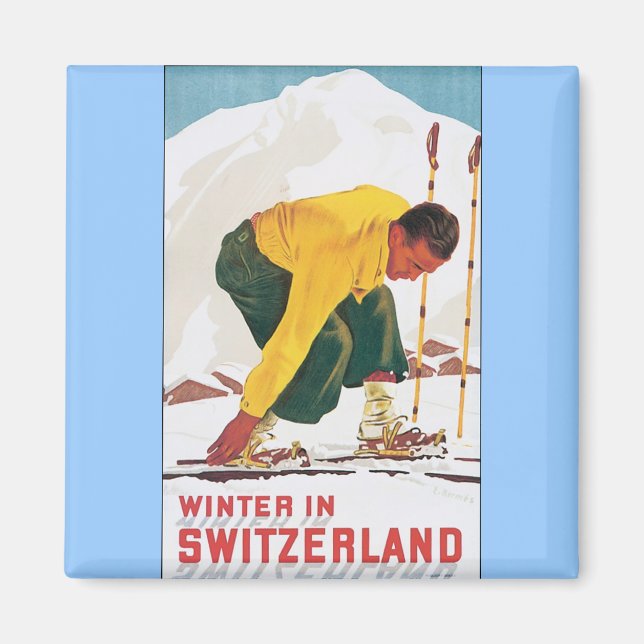 Imán Invierno en Suiza (Frente)