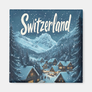 Imán Invierno en Suiza: Aldeas de montaña