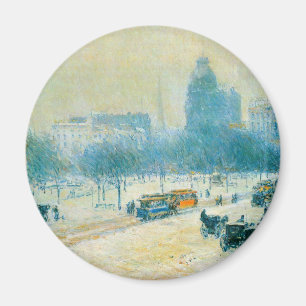 Imán Invierno en Union Square de Frederick Childe Hassa