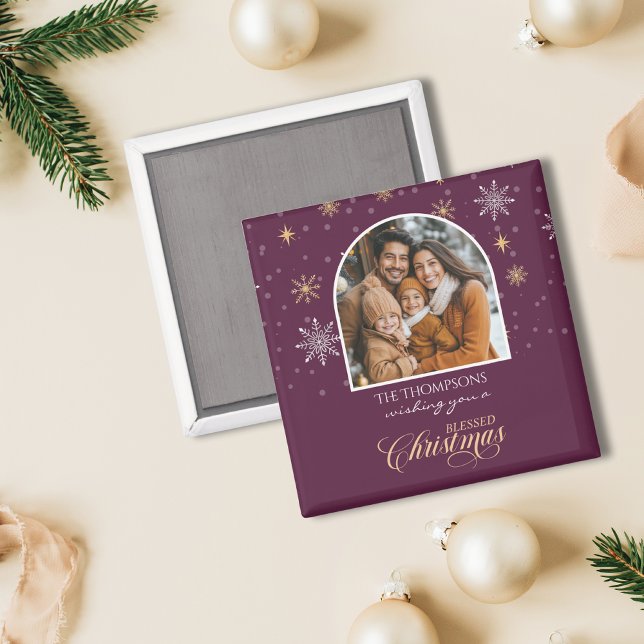 Imán Invierno moderno copos de nieve foto Navidades de  (Subido por el creador)