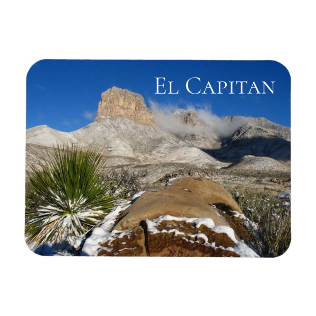 Imán Invierno, montañas Guadalupe, El Capitan (Horizontal)